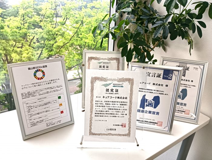 健康経営優良法人認定証